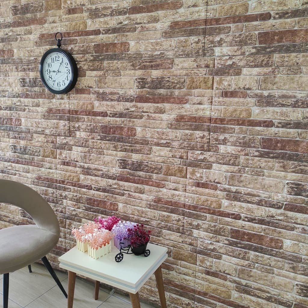 3D Wall Panels with Multicolor Brick Design 10 pcs EPS - Image 6