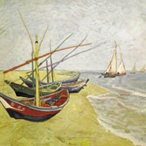 Van Gogh Print Fishing Boats On The Beach At St. Maries