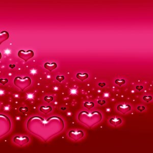 Pink Hearts Canvas Hanging Wall Art