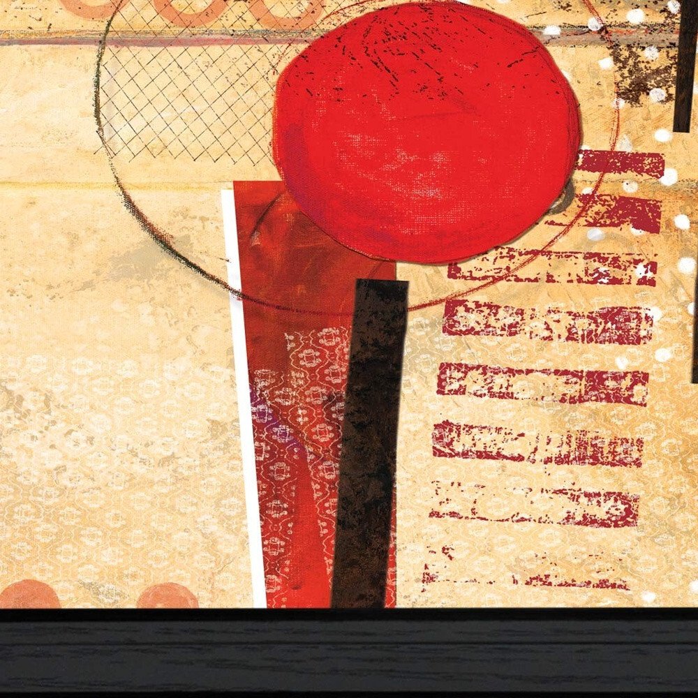 Circular Abstract Wall Art 2 Black Framed Canvas Print - Image 5