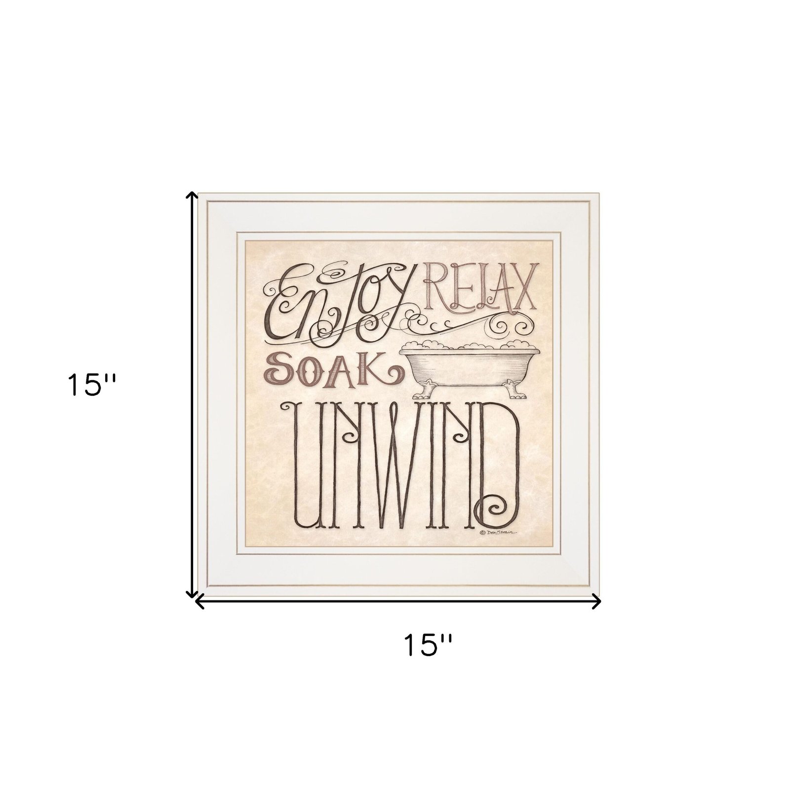 Soak and Relax 2 White Framed Print Bathroom Wall Art - Image 6