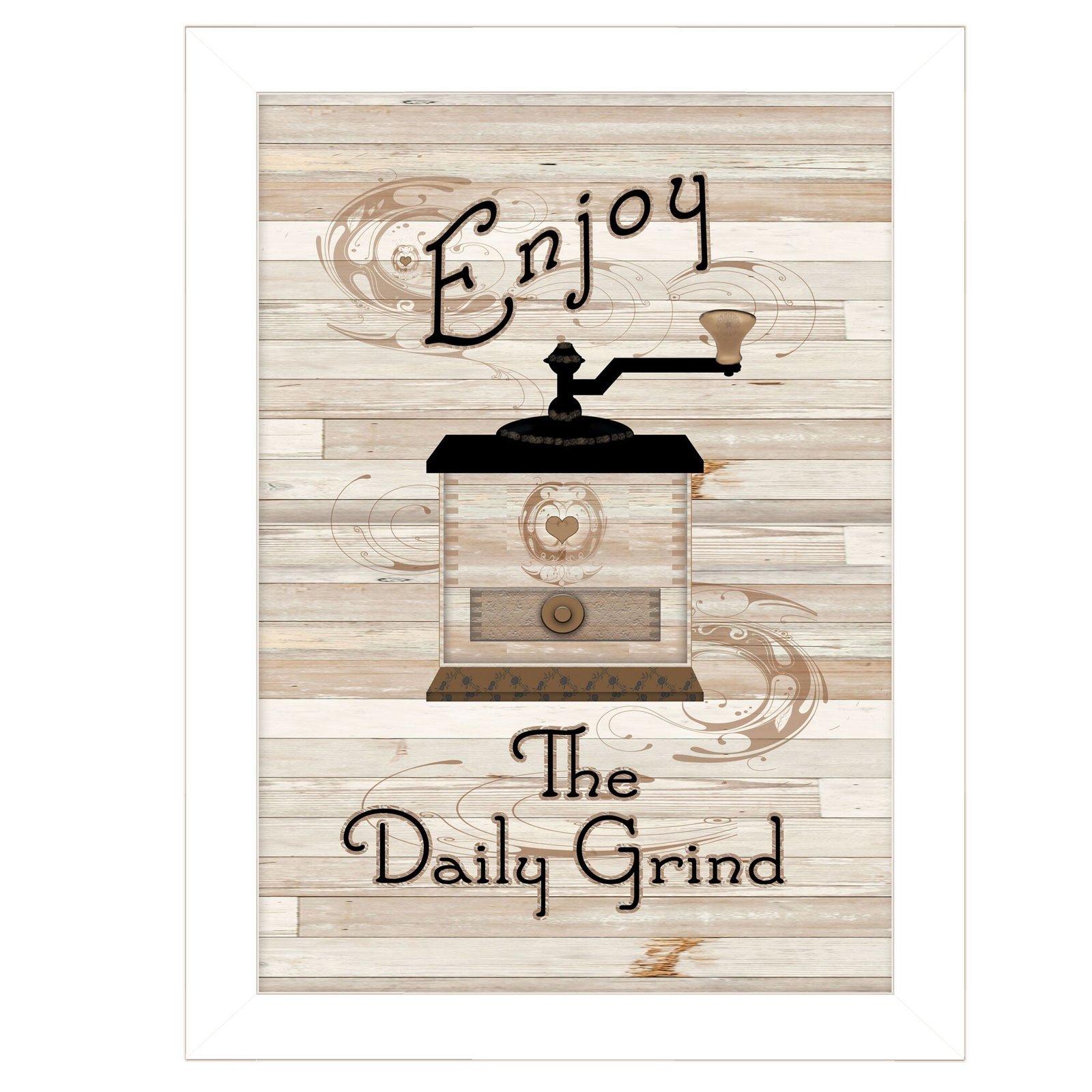 The Daily Grind 4 White Framed Print Kitchen Wall Art - Image 3