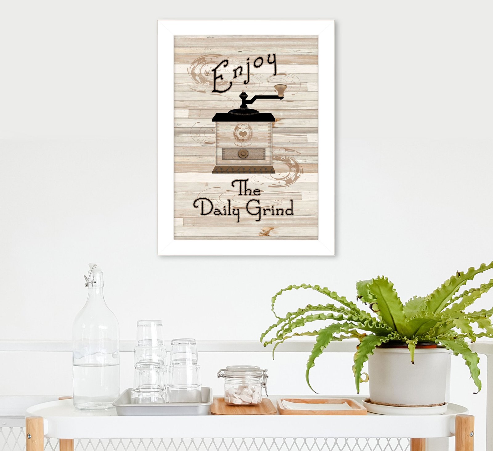 The Daily Grind 4 White Framed Print Kitchen Wall Art - Image 6