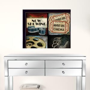 Set Of Two At The Movies Black Framed Print Wall Art
