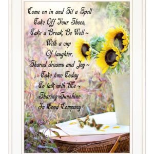 Sharing Sunshine 2 White Framed Print Wall Art