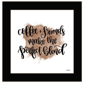 Coffee and Friends 1 Black Framed Print Wall Art