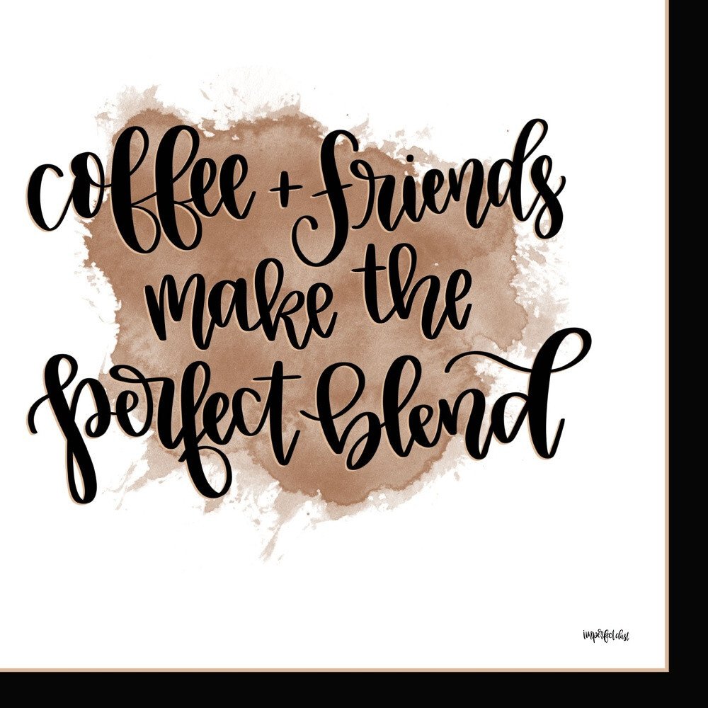 Coffee and Friends 1 Black Framed Print Wall Art - Image 5