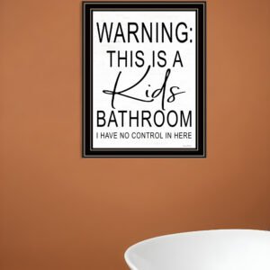 Kids Bathroom Black Framed Print Bathroom Wall Art