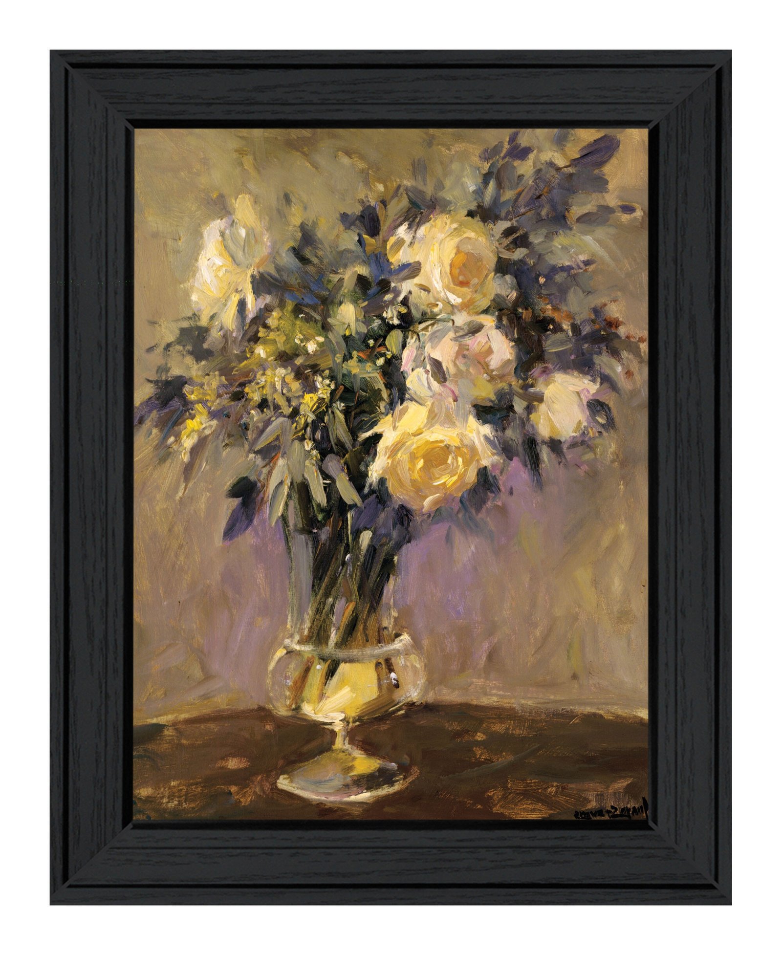 Evening Vase Black Framed Print Wall Art - Image 4