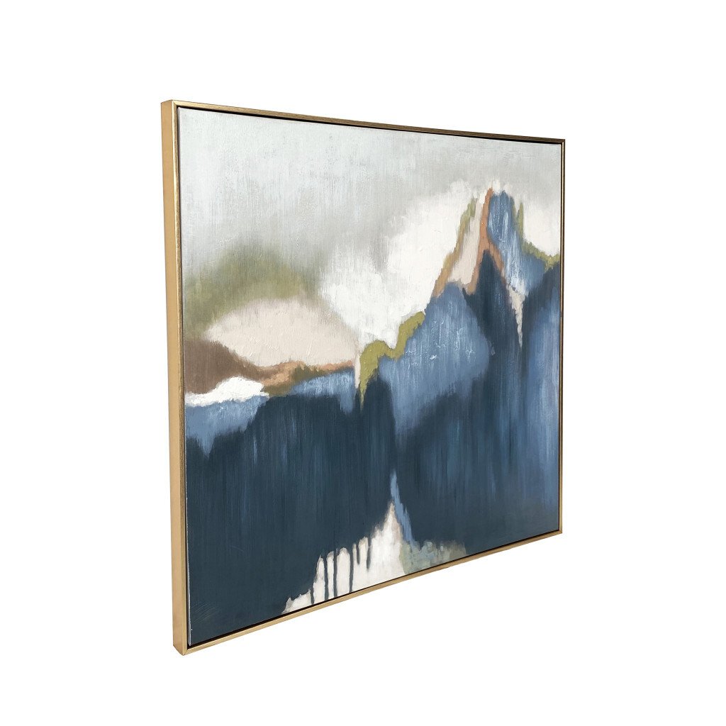 Abstract wall art Painting Vision Gold Floater Frame Canvas Print - Image 4