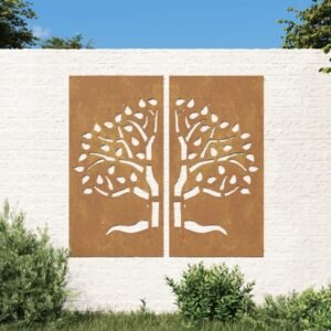 Large Outdoor metal Wall Art Decoration Rusty Corten Steel